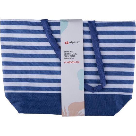 ALPINA - Striped Beach Bag 49.3x16x34 Cm (Navy / White) - (8711252557731_NAVYBLUE)