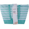 ALPINA - Striped Beach Bag 49.3x16x34 Cm (Turquoise / White) - (8711252557731_TURQUOISE)