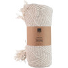 Articasa Arti Casa - Cotton Herringbone Blanket 130x170 Cm (Beige / White) - (871125230194)