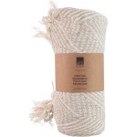 Articasa Arti Casa - Cotton Herringbone Blanket 130x170 Cm (Beige / White) - (871125230194)