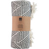 Articasa Arti Casa - Cotton Herringbone Blanket 130x170 Cm (Black / White) - (871125230195)