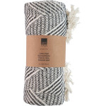 Articasa Arti Casa - Cotton Herringbone Blanket 130x170 Cm (Black / White) - (871125230195)
