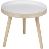 Articasa Arti Casa - Round Coffee Table For Living Room 40x36 Cm (White / Wood) - (871125200875)