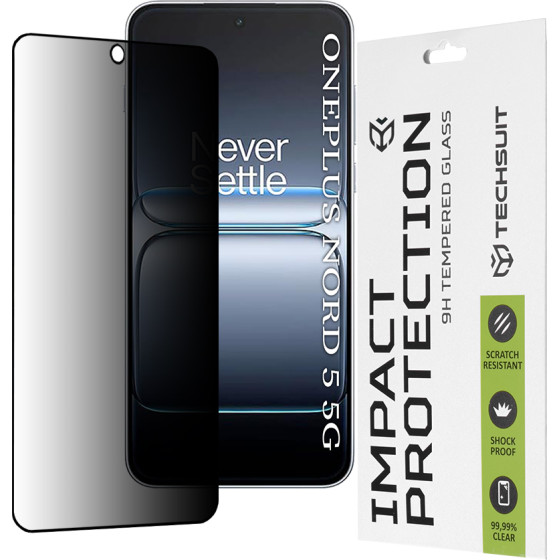 Techsuit - 111D Privacy Full Glue - Oneplus Nord 5 - Black