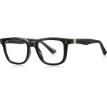 Techsuit - Anti-Blue Light Glasses Reflex Pc (2225) - For Men, Square, TR90&Metal Frame, Ac Lens - Black