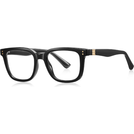 Techsuit - Anti-Blue Light Glasses Reflex Pc (2225) - For Men, Square, TR90&Metal Frame, Ac Lens - Black