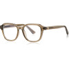Techsuit - Anti-Blue Light Glasses Reflex Pc (2227) - For Men, Round, TR90&Metal Frame, Ac Lens - Transparent/Brown