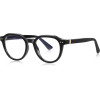 Techsuit - Anti-Blue Light Glasses Reflex Pc (2228) - For Men, Round, TR90&Metal Frame, Ac Lens - Black