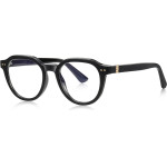 Techsuit - Anti-Blue Light Glasses Reflex Pc (2228) - For Men, Round, TR90&Metal Frame, Ac Lens - Black