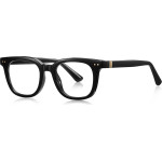 Techsuit - Anti-Blue Light Glasses Reflex Pc (2229) - For Men, Round, TR90&Metal Frame, Ac Lens - Black