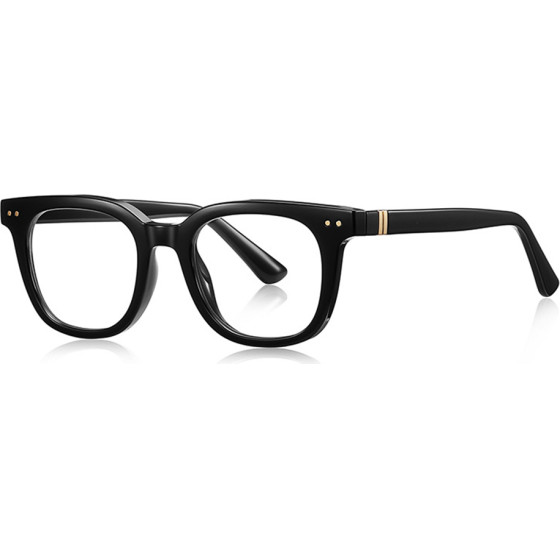 Techsuit - Anti-Blue Light Glasses Reflex Pc (2229) - For Men, Round, TR90&Metal Frame, Ac Lens - Black