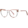 Techsuit - Anti-Blue Light Glasses Reflex Pc (2259) - For Women, Oversized, TR90&Metal Frame, Ac Lens - Transparent/Brown