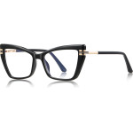 Techsuit - Anti-Blue Light Glasses Reflex Pc (2263) - For Women, Rectangle, TR90&Metal Frame, Ac Lens - Black