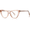 Techsuit - Anti-Blue Light Glasses Reflex Pc (2279) - For Women, Cat Eye, TR90&Metal Frame, Ac Lens - Transparent/Brown