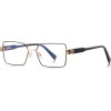Techsuit - Anti-Blue Light Glasses Reflex Pc (3160) - For Women, Rectangle, Metal Frame, Ac Lens - Black