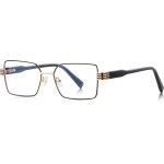 Techsuit - Anti-Blue Light Glasses Reflex Pc (3160) - For Women, Rectangle, Metal Frame, Ac Lens - Black