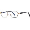 Techsuit - Anti-Blue Light Glasses Reflex Pc (3161) - For Women, Rectangle, Metal Frame, Ac Lens - Gold/Black