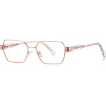 Techsuit - Anti-Blue Light Glasses Reflex Pc (3161) - For Women, Rectangle, Metal Frame, Ac Lens - Rose Gold