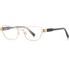 Techsuit - Anti-Blue Light Glasses Reflex Pc (3162) - For Women, Rectangle, Metal Frame, Ac Lens - Gold