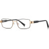 Techsuit - Anti-Blue Light Glasses Reflex Pc (3163) - For Women, Rectangle, Metal Frame, Ac Lens - Black