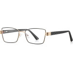 Techsuit - Anti-Blue Light Glasses Reflex Pc (3171) - For Women, Rectangle, Metal Frame, Ac Lens - Black