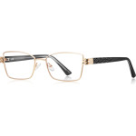 Techsuit - Anti-Blue Light Glasses Reflex Pc (3171) - For Women, Rectangle, Metal Frame, Ac Lens - Gold/Black