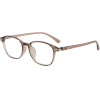 Techsuit - Anti-Blue Light Glasses Reflex Pc (6635) - Unisex, Round, TR90 Frame, Ac Lens - Light Brown