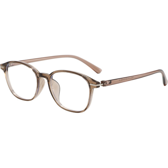 Techsuit - Anti-Blue Light Glasses Reflex Pc (6635) - Unisex, Round, TR90 Frame, Ac Lens - Light Brown
