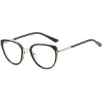 Techsuit - Anti-Blue Light Glasses Reflex Pc (82290) - For Women, Cat Eye, TR90&Metal Frame, Ac Lens - Gold/Black