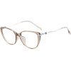 Techsuit - Anti-Blue Light Glasses Reflex Pc (86162) - For Women, Round, TR90&Metal Frame, Ac Lens - Silver/Vanilla