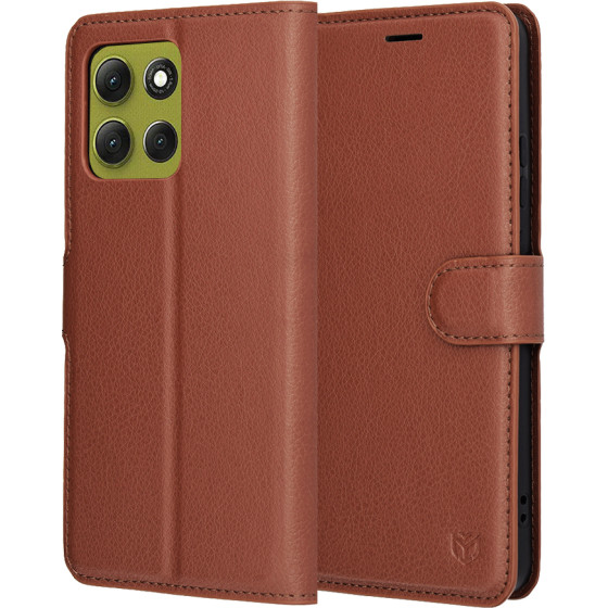 Techsuit - Leather Folio - Motorola Moto G86 - Brown