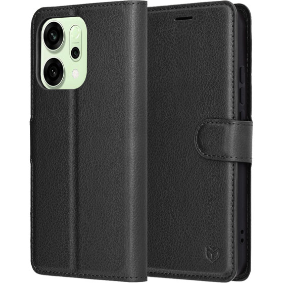 Techsuit - Leather Folio - Oppo Reno14 - Black