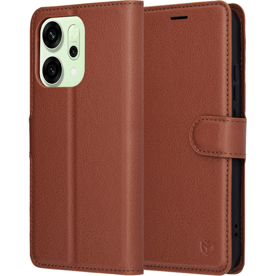 Techsuit - Leather Folio - Oppo Reno14 - Brown
