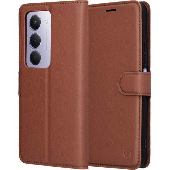 Techsuit - Leather Folio - Xiaomi Redmi 15 4G / Redmi 15 5G - Brown