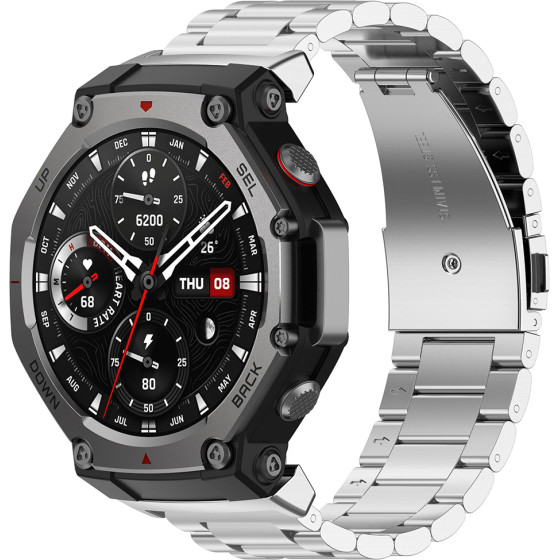 Techsuit - Watchband (W010) - Amazfit T-Rex 3 - Silver
