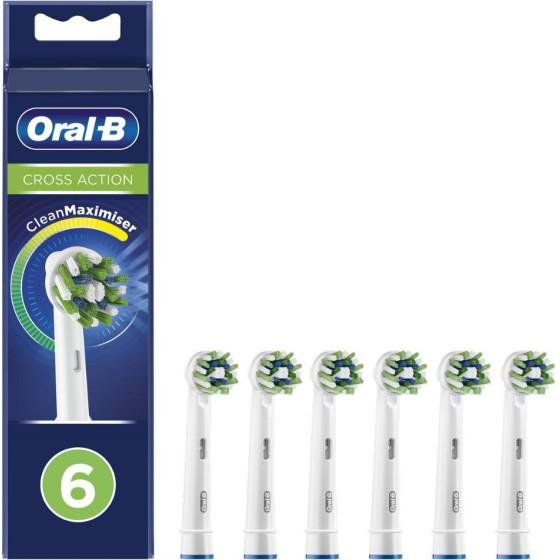 Oral-B Crossaction Electric Toothbrush Replacement Heads 6pCs White - (80844548)