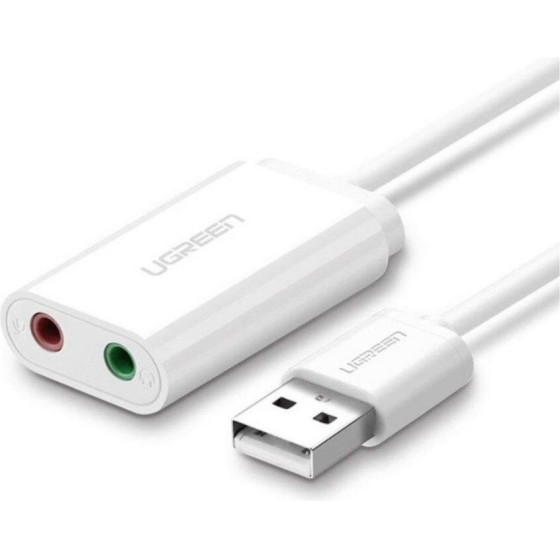 Ugreen External Usb Audio Card 15cm White - (30143)