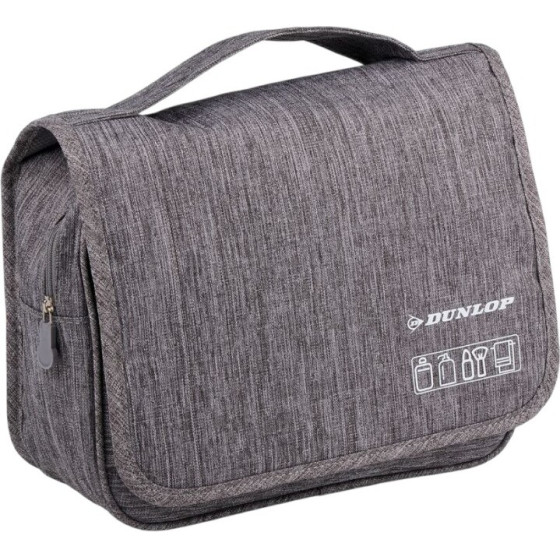 Dunlop - Travel Toiletry Bag With Hanging Hook 25x20x10 Cm (Grey) - (8711252572833_GREY)