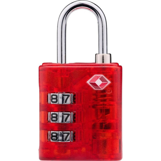 Dunlop - Tsa Combination Lock For Suitcase / Luggage (Red) - (8711252102795_RED)