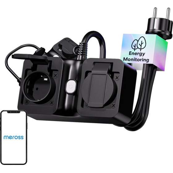 Meross MOP320MA-Eu Wifi Smart Power strip, ���������� �����, IP44 (Matter) - (MOP320MA-EU(N))