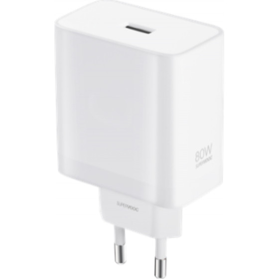 OnePlus Wall Charger SuperVOOC, 80W, 7.3A, 1 x USB-A, White - (5461100064)