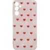 Vivid Heart Glitter Case Samsung Galaxy A25 5G Clear/Red - (CS-OFFC Case 5-2403003)