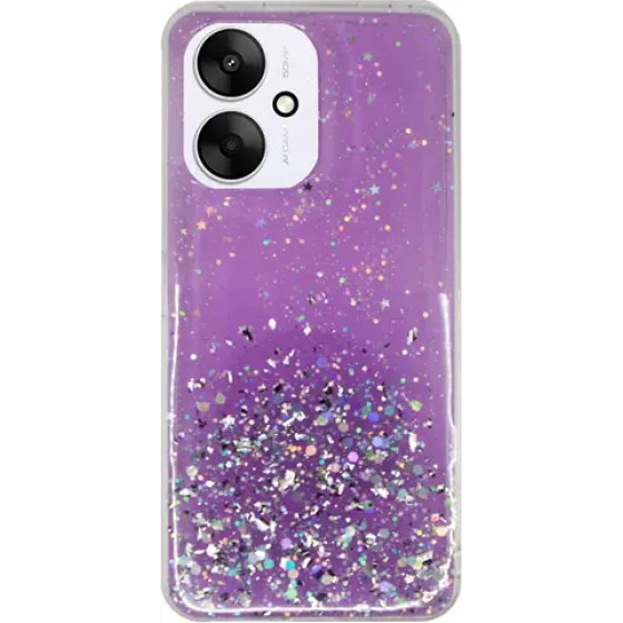 Vivid Liquid Glitter Case Redmi 13C Purple/Multicolor - (CS-FSHN GLT 6-2403006)