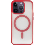 Vivid Magsafe Silicone Case Apple iPhone 14 Pro Transparent/Red - (CS-MGS TR 4-2403006)