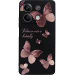 Vivid Silicone Case Redmi Note 13 5G Butterfly Black/Pink - (CS-BTF-2403003)