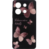 Vivid Silicone Case Redmi Note 13 5G Butterfly Black/Pink - (CS-BTF-2403003)