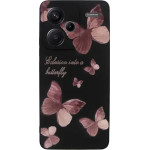 Vivid Silicone Case Redmi Note 13 Pro+ 5G Butterfly Black/Pink - (CS-BTF-2403004)