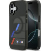 BMW M Iml Metal Buttons Tricolor Lines Magsafe Case For Iphone 17 Black - (BMHMP17S25HTTRIK)