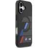 BMW M Iml Metal Buttons Tricolor Lines Magsafe Case For Iphone 17 Black - (BMHMP17S25HTTRIK)