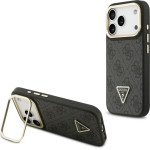 Guess Case 4G Pu Triangle Logo & Stand Camera Magsafe For Iphone 17 Pro Black - (GUHMP17LPCS4GPTK)